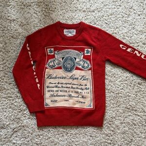Budweiser Red Crewneck Sweater by Anheuser-Busch